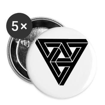 Optical illusion Triangle Minimal Shape - Buttons groß 56 mm (5er Pack) - Weiß - Vorne