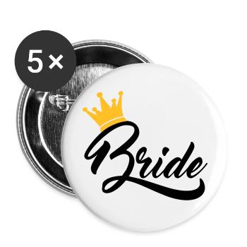 bride - Buttons large 2.2''/56 mm (5-pack) - white - Front