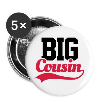 Big Cousin - Buttons large 2.2''/56 mm (5-pack) - white - Front