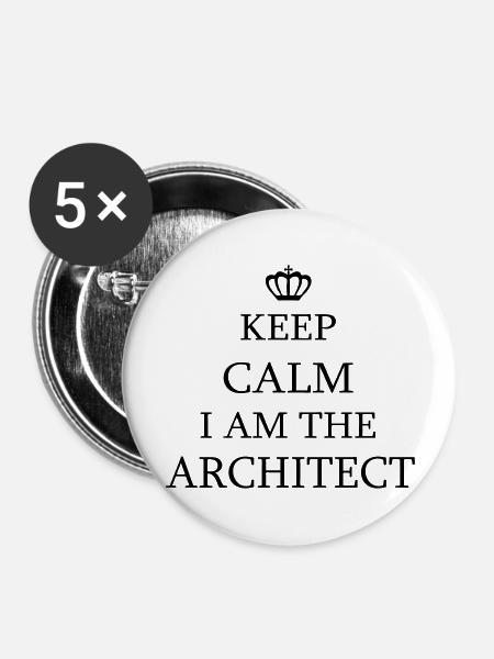 architect - Buttons groß 56 mm (5er Pack) - Weiß