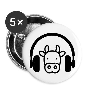 Landwirt / Bauer / Landwirtschaft / Traktor - Buttons groß 56 mm (5er Pack) - Weiß - Vorne