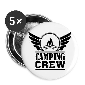 camping__crew - Buttons groß 56 mm (5er Pack) - Weiß - Vorne
