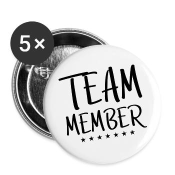 team member - Buttons large 2.2''/56 mm (5-pack) - white - Front