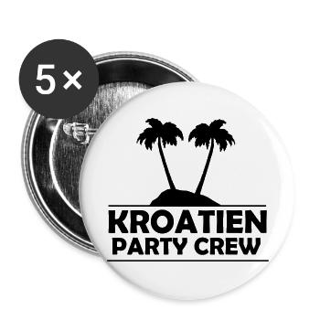 kroatien_001 - Buttons groß 56 mm (5er Pack) - Weiß - Vorne