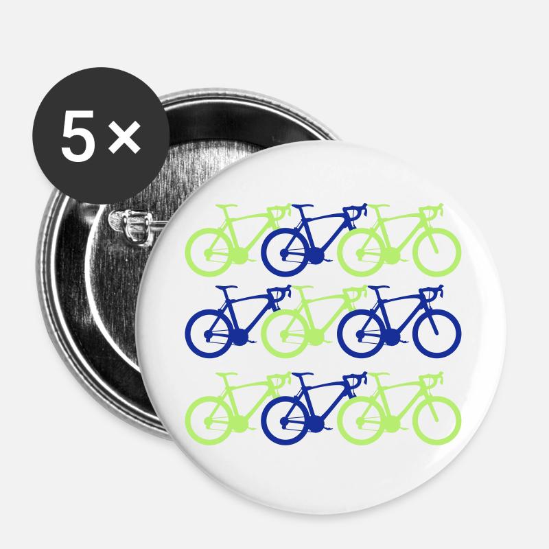 cycling - Buttons large 2.2''/56 mm (5-pack) - white