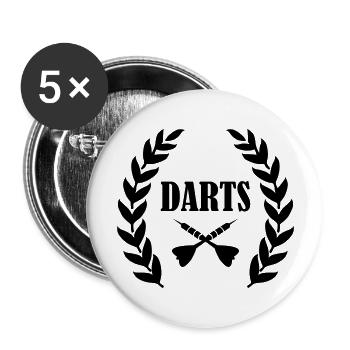 darts - Buttons groß 56 mm (5er Pack) - Weiß - Vorne