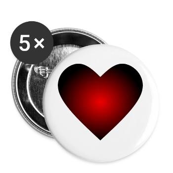 Cadeau Saint-Valentin Saint-Valentin - Lot de 5 grands badges (56 mm) - blanc - Devant