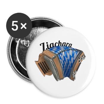 Zichara Bavaria dark | ZiachON! - Buttons large 2.2''/56 mm (5-pack) - white - Front