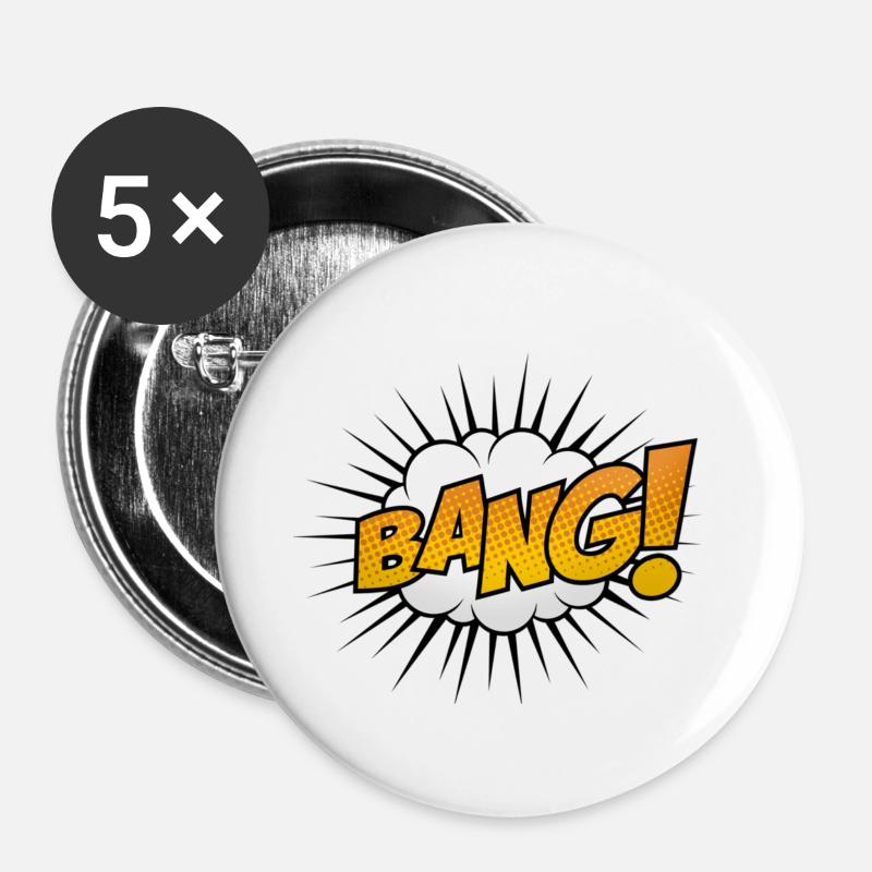 Bang - Buttons large 2.2''/56 mm (5-pack) - white
