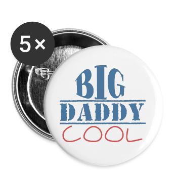 big DADDY COOL - Buttons large 2.2''/56 mm (5-pack) - white - Front