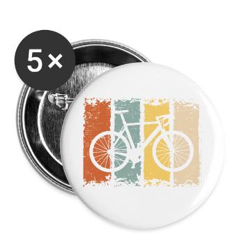 Bicycle - Buttons large 2.2''/56 mm (5-pack) - white - Front