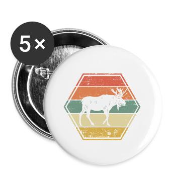 Elk Scandinavia - Buttons large 2.2''/56 mm (5-pack) - white - Front