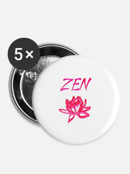 Zen - Buttons groß 56 mm (5er Pack) - Weiß