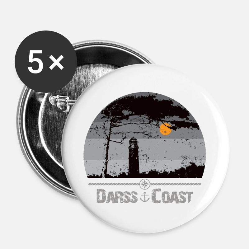 Darss Coast - Halbinsel Darss - Buttons large 2.2''/56 mm (5-pack) - white