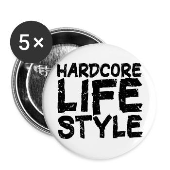 HC Lifestyle - Buttons large 2.2''/56 mm (5-pack) - white - Front