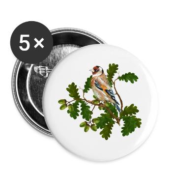 Bird - Buttons large 2.2''/56 mm (5-pack) - white - Front