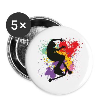 freestyle scooter - Buttons large 2.2''/56 mm (5-pack) - white - Front