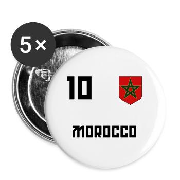 Morocco - Buttons large 2.2''/56 mm (5-pack) - white - Front