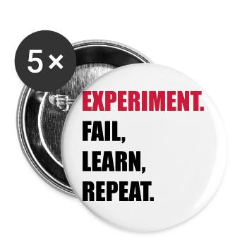 science - Buttons large 2.2''/56 mm (5-pack) - white - Front