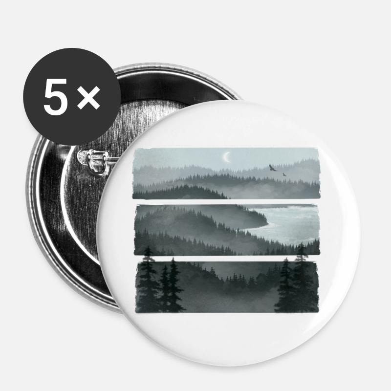 Foggy view - Buttons large 2.2''/56 mm (5-pack) - white