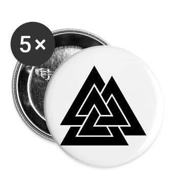 Vikings Nordiques Rune Vikings Walhalla Vikings - Lot de 5 grands badges (56 mm) - blanc - Devant