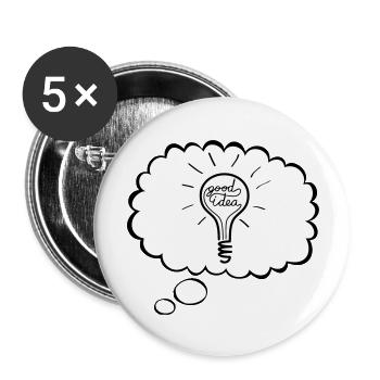 Good idea - Buttons large 2.2''/56 mm (5-pack) - white - Front