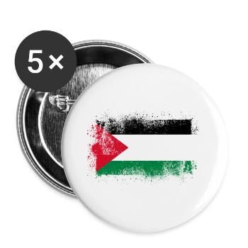 Palästina - Buttons groß 56 mm (5er Pack) - Weiß - Vorne