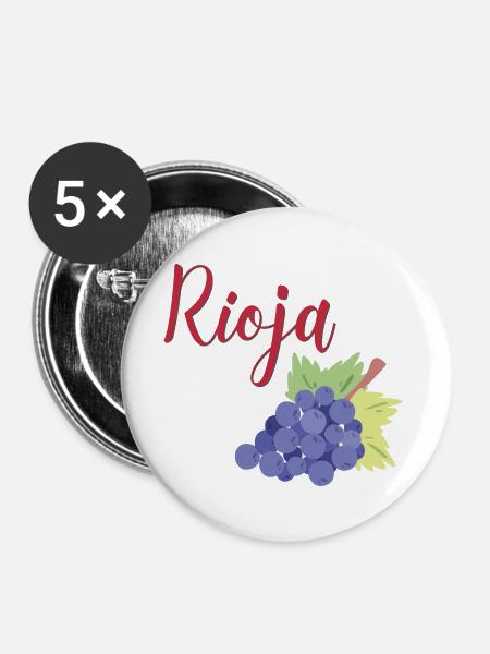 Rioja - Buttons groß 56 mm (5er Pack) - Weiß