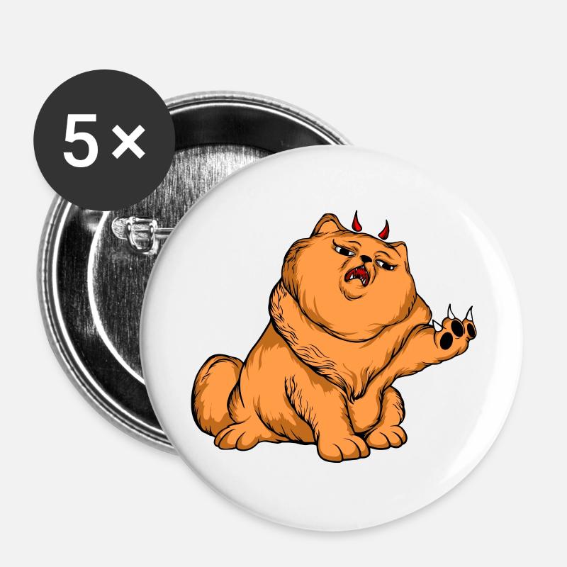 Funny cats 10 - Buttons large 2.2''/56 mm (5-pack) - white