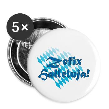 Zefix - Buttons groß 56 mm (5er Pack) - Weiß - Vorne