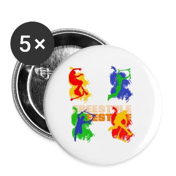 freestyle scooter - Buttons large 2.2''/56 mm (5-pack) - white - Front
