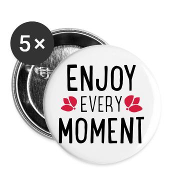 Funny sayings - Buttons large 2.2''/56 mm (5-pack) - white - Front