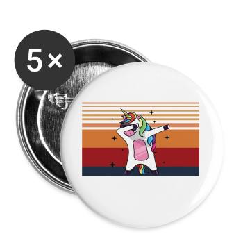 Aunticorn Like a Normal Aunt but more Awesome - Buttons large 2.2''/56 mm (5-pack) - white - Front