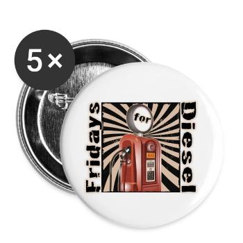 Fridays for Diesel Design - Buttons groß 56 mm (5er Pack) - Weiß - Vorne