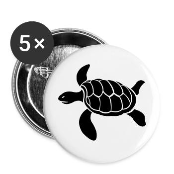 turtle - Buttons large 2.2''/56 mm (5-pack) - white - Front
