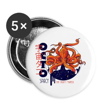 The night maker couleur - Lot de 5 grands badges (56 mm) - blanc - Devant