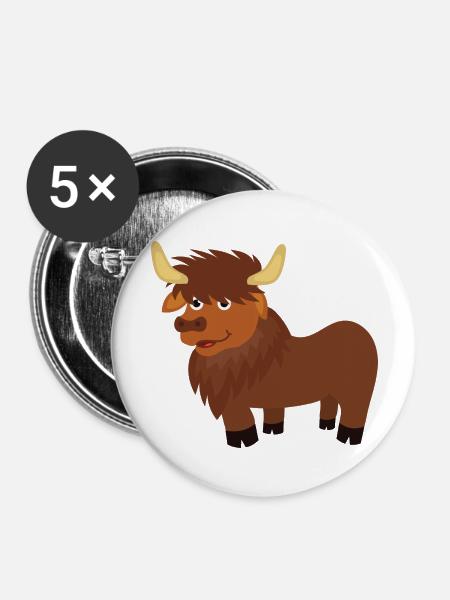 Bison - Buttons groß 56 mm (5er Pack) - Weiß