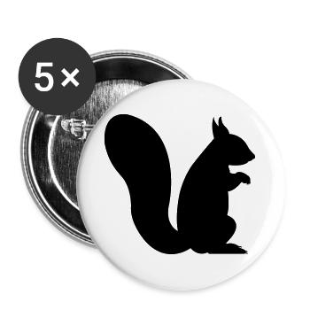 squirrel - Buttons large 2.2''/56 mm (5-pack) - white - Front
