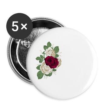 letter G flowered (White) - Buttons large 2.2''/56 mm (5-pack) - white - Front