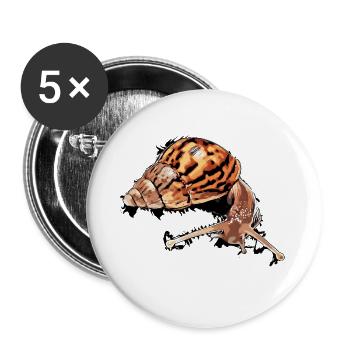 snail - snail - Buttons large 2.2''/56 mm (5-pack) - white - Front