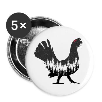 Capercaillie - Buttons large 2.2''/56 mm (5-pack) - white - Front