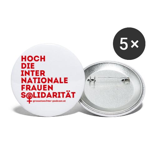 Hoch die internationale Frauensolidarität - Buttons groß 56 mm (5er Pack)