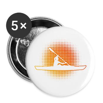 Kayak Femmes Canoë Kayak Hommes Kayak - Lot de 5 grands badges (56 mm) - blanc - Devant