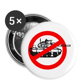 Soutenez l’Ukraine, arrêtez la guerre, nous voulons la paix - Lot de 5 grands badges (56 mm) - blanc - Devant