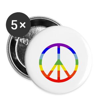 Fachkraft für Weltfrieden - Buttons groß 56 mm (5er Pack) - Weiß - Vorne