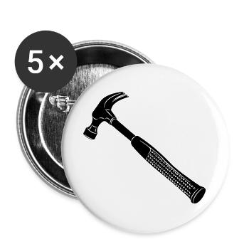Hammer for carpenter - Buttons large 2.2''/56 mm (5-pack) - white - Front