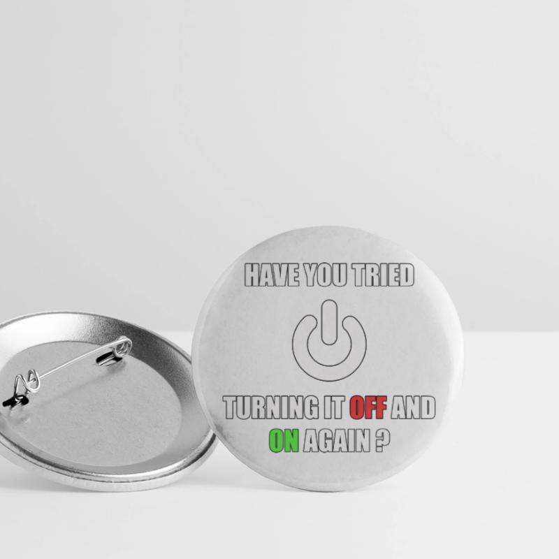 Computer Nerd Informatiker IT Programmierer Buttons groß 56 mm (5er Pack)