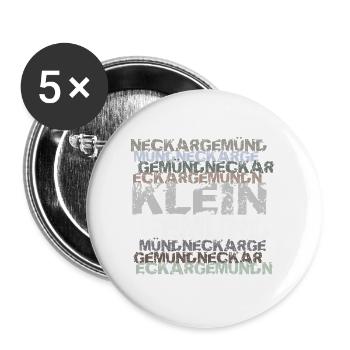 Neckargemünd - Kleingemuend - Buttons groß 56 mm (5er Pack) - Weiß - Vorne