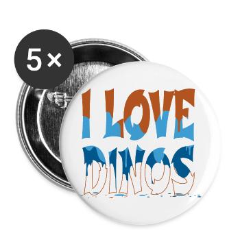 statement birthday present bicycle ride green rex - Buttons large 2.2''/56 mm (5-pack) - white - Front
