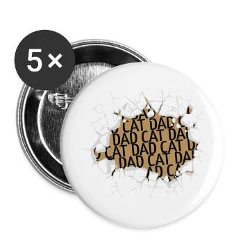 animal valentines day cool - Buttons groß 56 mm (5er Pack) - Weiß - Vorne